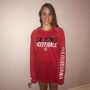 Rajin Cajun Football dri-fit long sleeve shirt!
